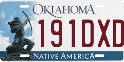 OK license plate 191DXD
