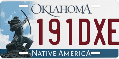 OK license plate 191DXE