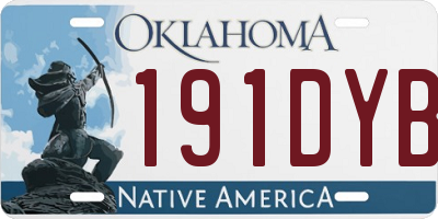 OK license plate 191DYB