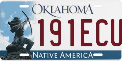 OK license plate 191ECU