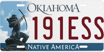 OK license plate 191ESS
