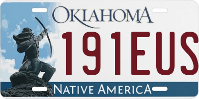 OK license plate 191EUS