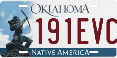 OK license plate 191EVC