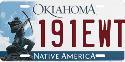 OK license plate 191EWT