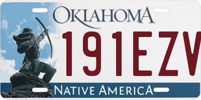 OK license plate 191EZV