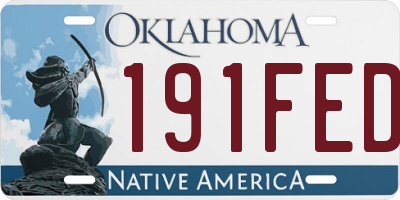 OK license plate 191FED