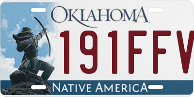 OK license plate 191FFV