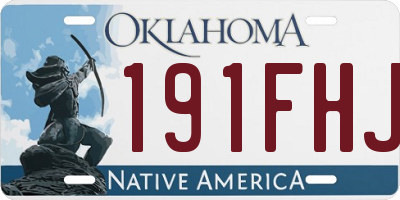 OK license plate 191FHJ