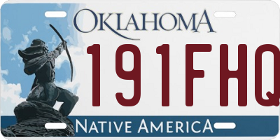 OK license plate 191FHQ