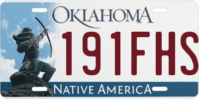 OK license plate 191FHS