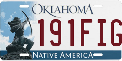 OK license plate 191FIG