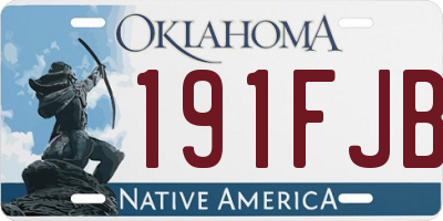 OK license plate 191FJB