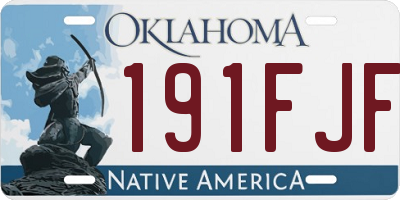 OK license plate 191FJF