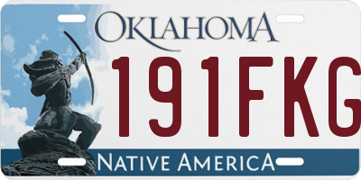 OK license plate 191FKG