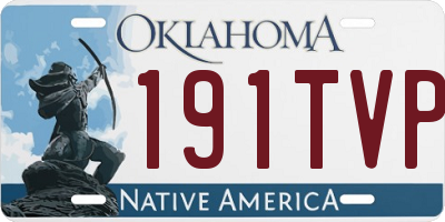 OK license plate 191TVP