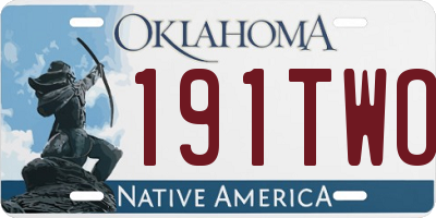 OK license plate 191TWO