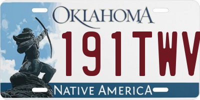 OK license plate 191TWV