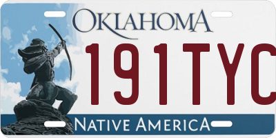 OK license plate 191TYC