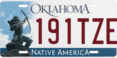 OK license plate 191TZE