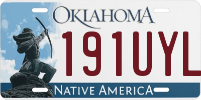 OK license plate 191UYL