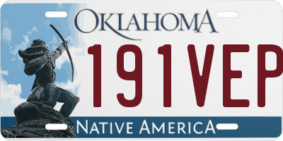 OK license plate 191VEP