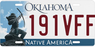 OK license plate 191VFF