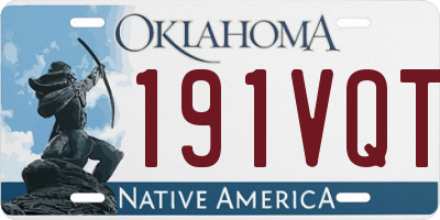OK license plate 191VQT