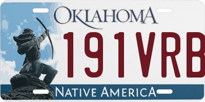 OK license plate 191VRB