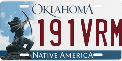 OK license plate 191VRM