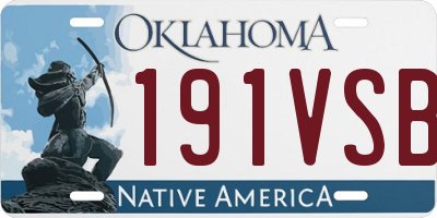 OK license plate 191VSB