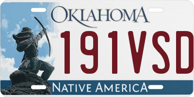 OK license plate 191VSD