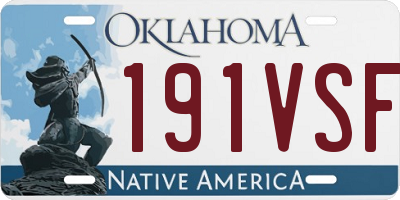 OK license plate 191VSF