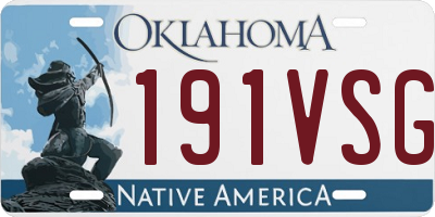 OK license plate 191VSG