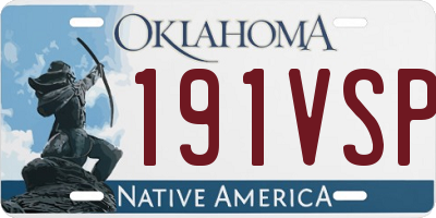 OK license plate 191VSP