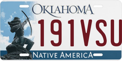 OK license plate 191VSU