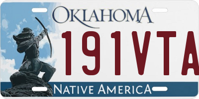 OK license plate 191VTA