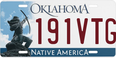 OK license plate 191VTG