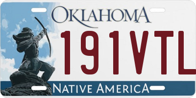 OK license plate 191VTL