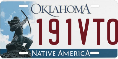 OK license plate 191VTO