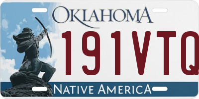OK license plate 191VTQ