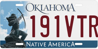 OK license plate 191VTR