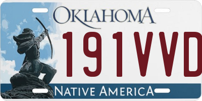 OK license plate 191VVD