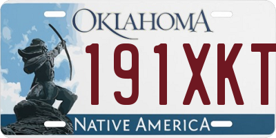 OK license plate 191XKT