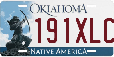 OK license plate 191XLC