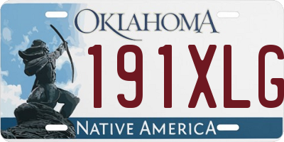 OK license plate 191XLG
