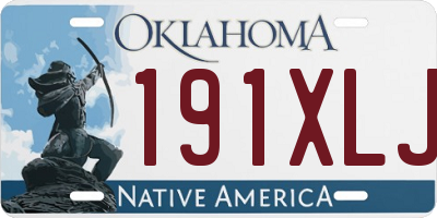 OK license plate 191XLJ