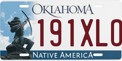 OK license plate 191XLO