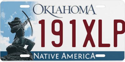 OK license plate 191XLP