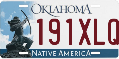 OK license plate 191XLQ