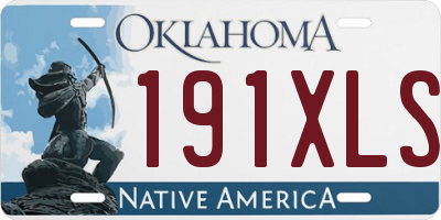 OK license plate 191XLS